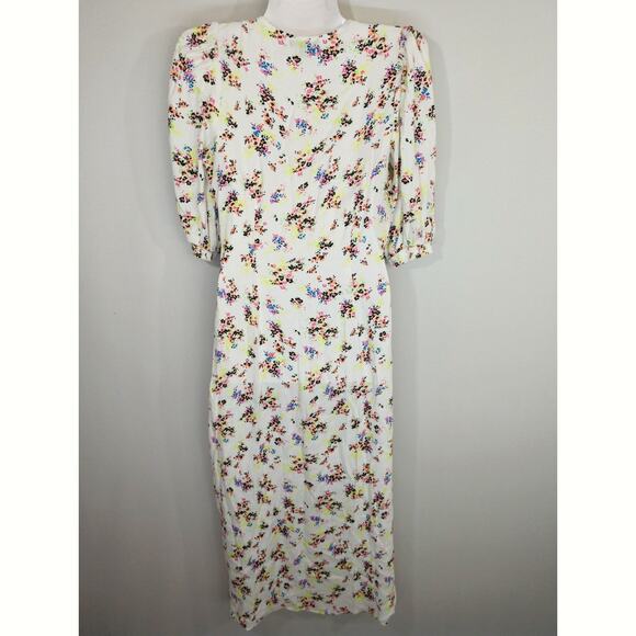 AFRM Floral V-Neck Midi Dress - XS - Multicolor V-Neck Summer Party Boho - Picture 8 of 11